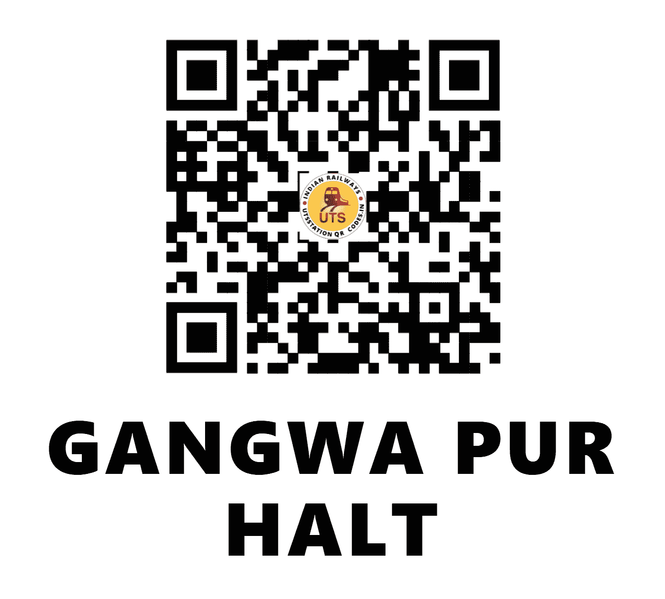 UTS QR Code for GANGWA PUR HALT - GWP - NE (UTTAR PRADESH)